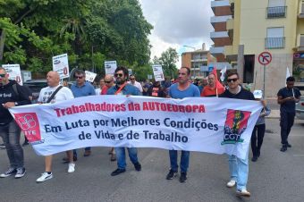 Manifestação em Setúbal, esta quarta-feira, 26 de Junho 20240626Setubal Autoeuropa